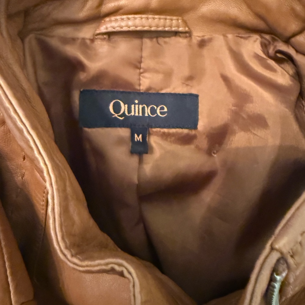 Quince Camel Leather Jacket - Picture 9 of 9
